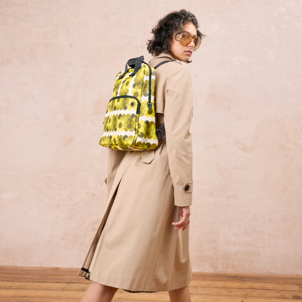 orla kiely Lotta Backpack - Retro Flower Yellow