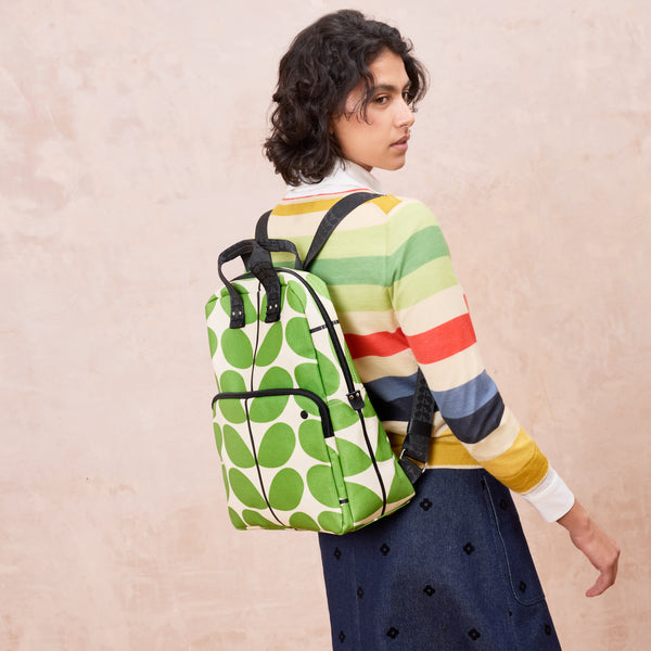 Orla Kiely Lotta Backpack - Solid Stem Apple