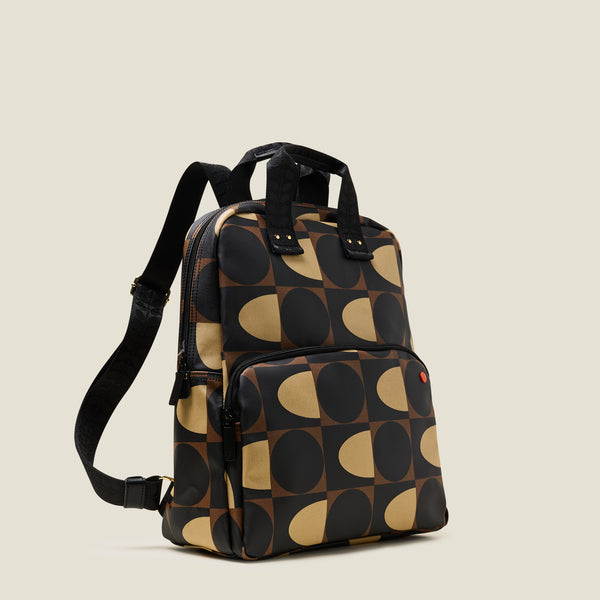 Orla Kiely Lotta Backpack - Spot Square Mocha