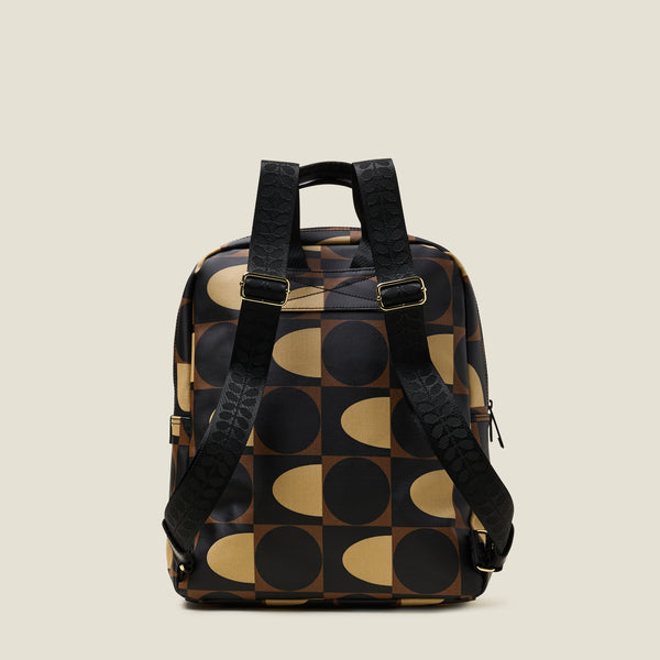 Orla Kiely Lotta Backpack - Spot Square Mocha