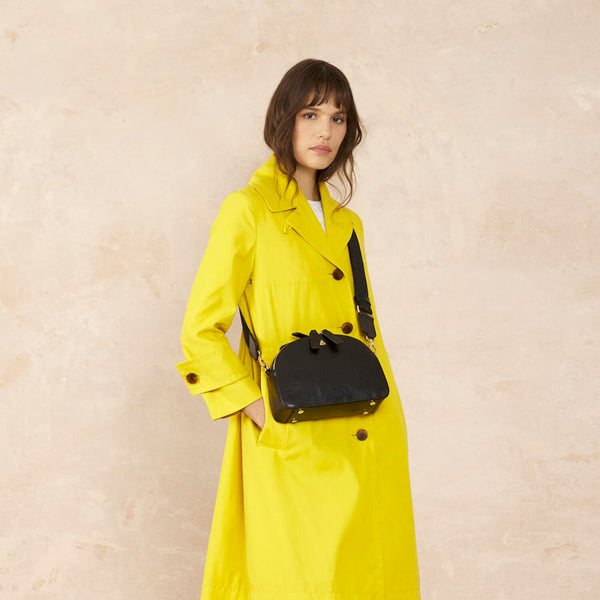 Orla Kiely Luna Crossbody - Black Punched Flower