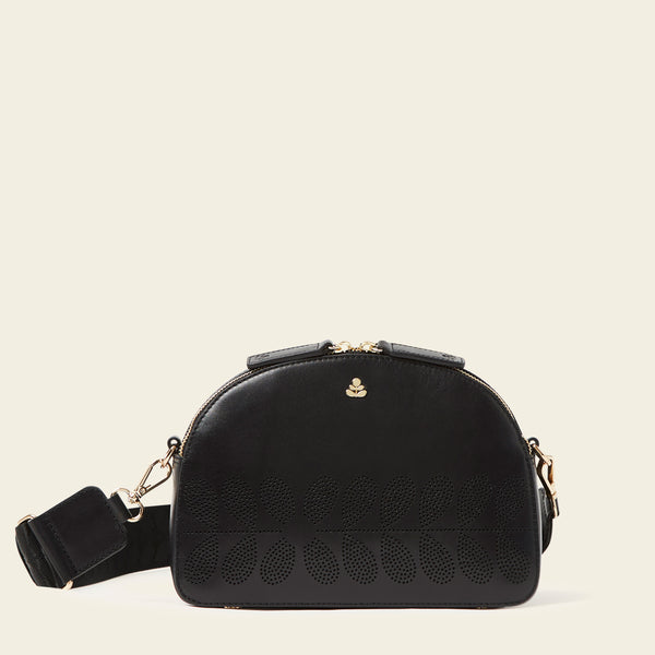 orla kiely Luna Crossbody - Black Punched Flower