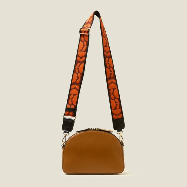 Orla Kiely Luna Crossbody - Whipstitch Stem Tan