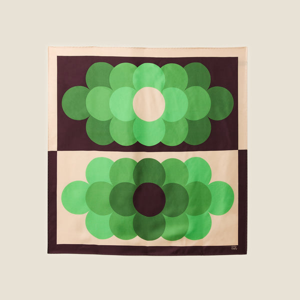 Orla Kiely Medium Silk Scarf - Flower Haze
