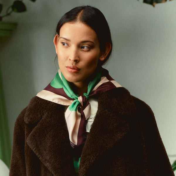 orla kiely Medium Silk Scarf - Flower Haze