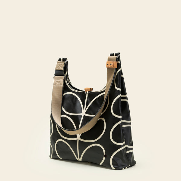Orla Kiely Midi Crossbody - Linear Stem Liquorice