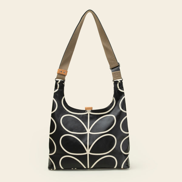 Orla Kiely Midi Crossbody - Linear Stem Liquorice