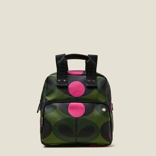 Orla Kiely Mini Lotta Backpack - Oval Stem Forest