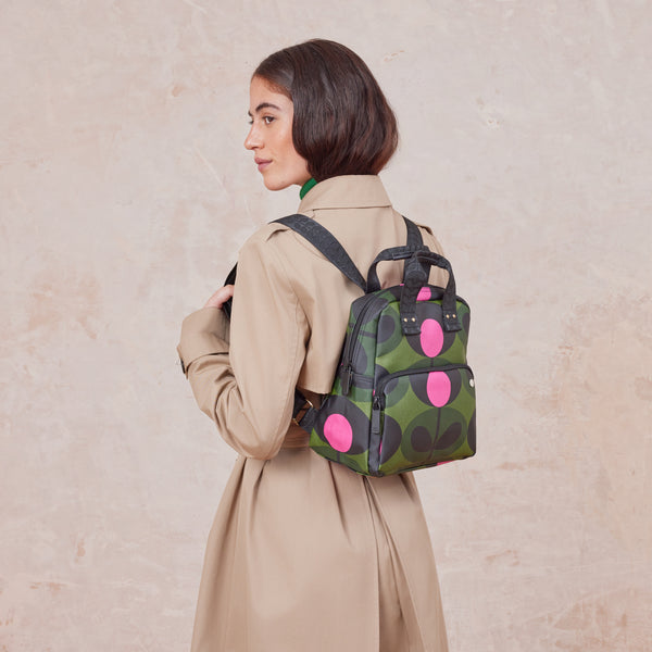 orla kiely Mini Lotta Backpack - Oval Stem Forest