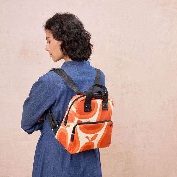Orla Kiely Mini Lotta Backpack - Pear Tomato