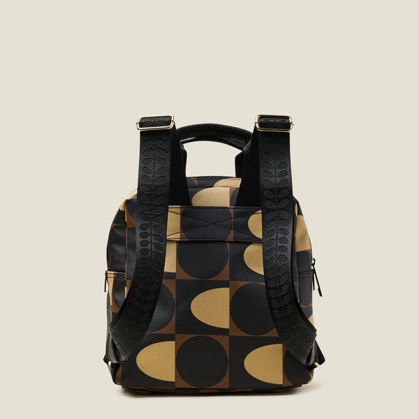 Orla Kiely Mini Lotta Backpack - Spot Square Mocha