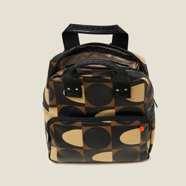 Orla Kiely Mini Lotta Backpack - Spot Square Mocha