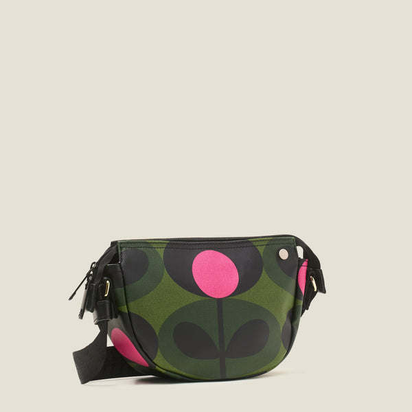 Orla Kiely Mini Rounder Crossbody - Oval Stem Forest