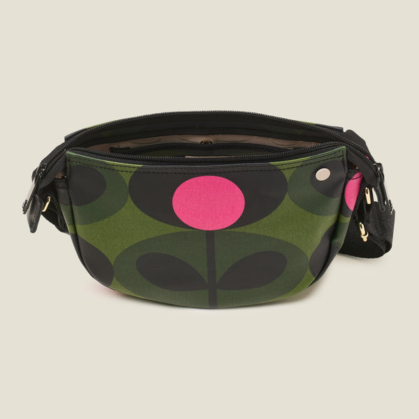 Orla Kiely Mini Rounder Crossbody - Oval Stem Forest
