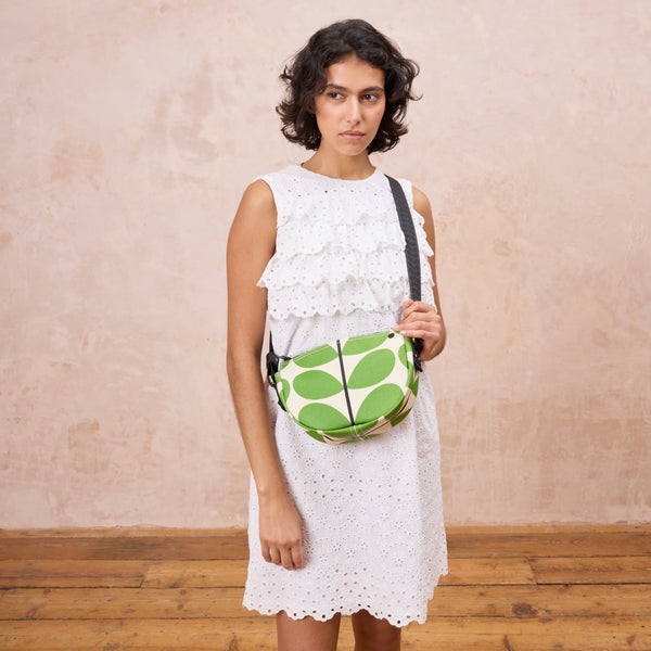 Orla Kiely Mini Rounder Crossbody - Solid Stem Apple
