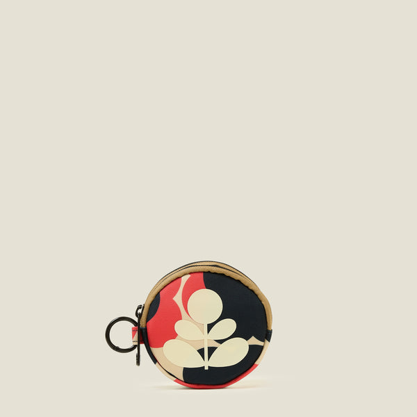 orla kiely Pi Coin Purse - Floating Flower Navy Red