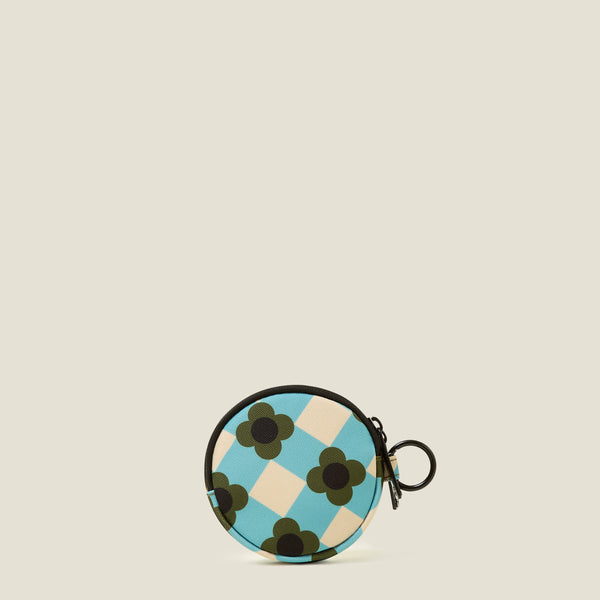 Orla Kiely Pi Coin Purse - Flower Check Ziggurat