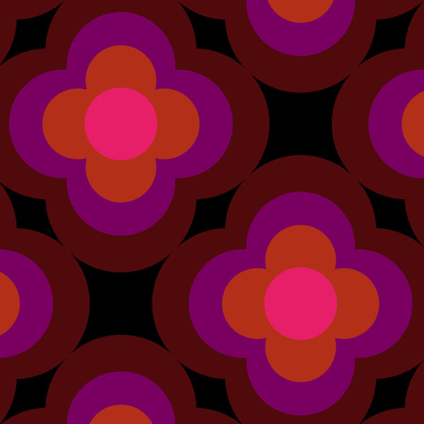 Orla Kiely Radial Flower Wallpaper - 70cm X 10m ROW