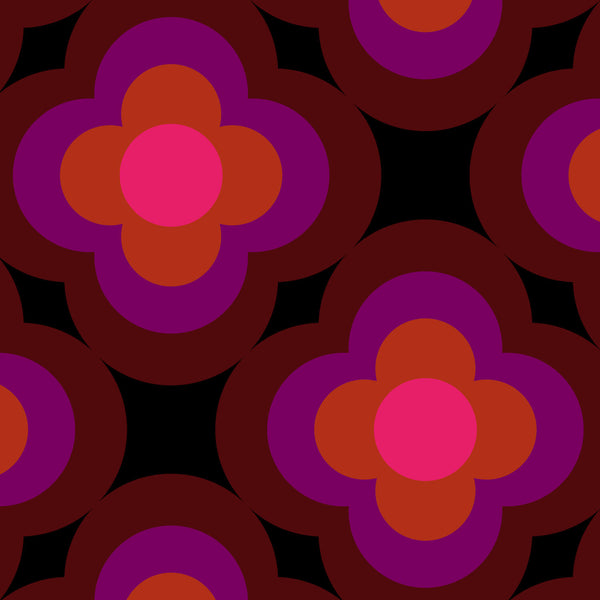 orla kiely Radial Flower Wallpaper - Sample ROW