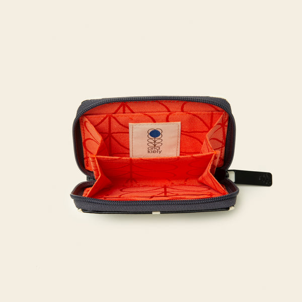 Orla Kiely Remember Me Purse - Linear Stem Liquorice