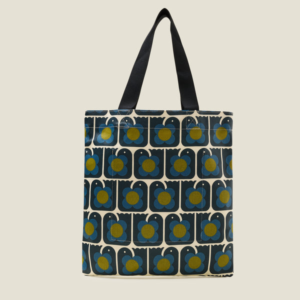 Orla Kiely Rollaway Book Bag - Love Birds Navy