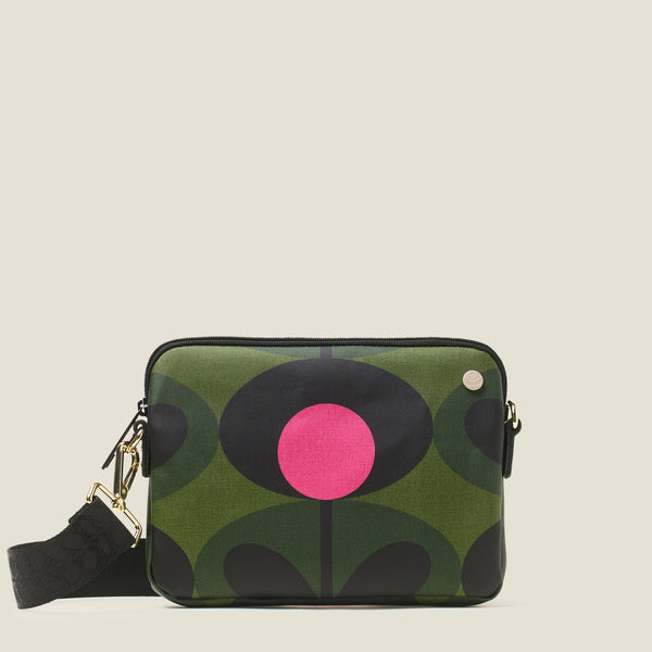 Orla Kiely Slim Crossbody Bag - Oval Stem Forest