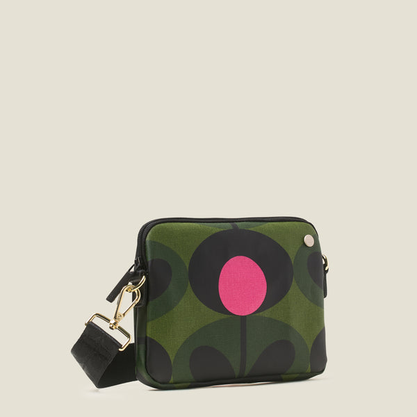 Orla Kiely Slim Crossbody Bag - Oval Stem Forest