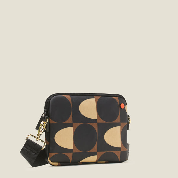 Orla Kiely Slim Crossbody Bag - Spot Square Mocha