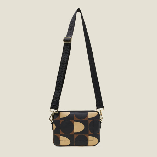 Orla Kiely Slim Crossbody Bag - Spot Square Mocha