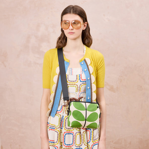 Orla Kiely Slim Crossbody - Solid Stem Apple