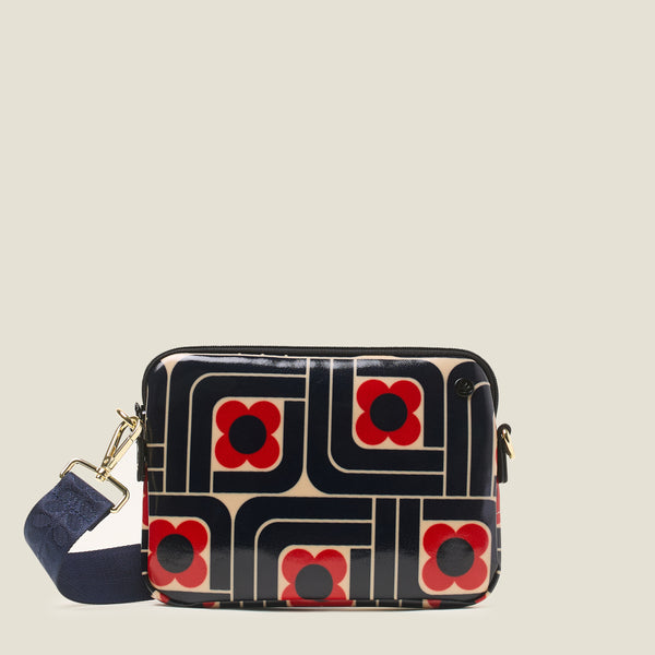 Orla Kiely Slim Crossbody - Woodblock Ink