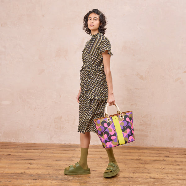 Orla Kiely Smile Tote - Kaleidoscope Violet