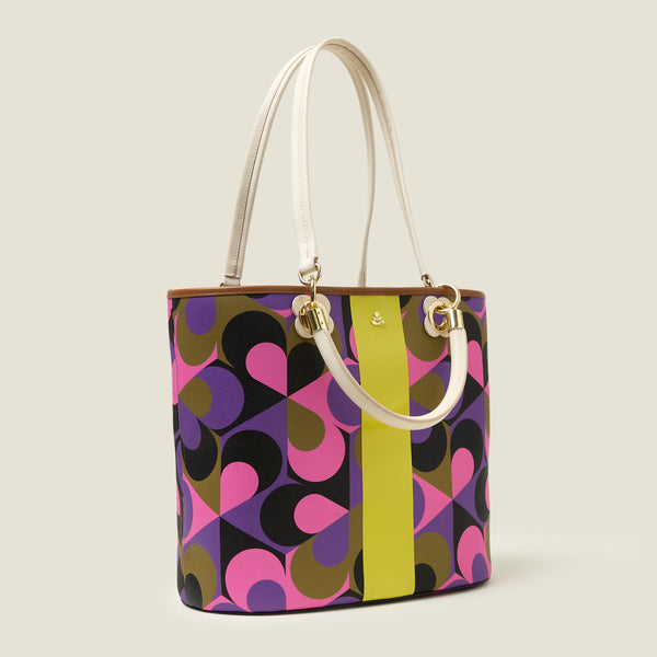 Orla Kiely Smile Tote - Kaleidoscope Violet