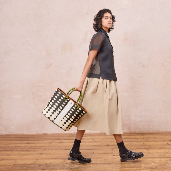 Orla Kiely Smile Tote - Optical Oval Mocha