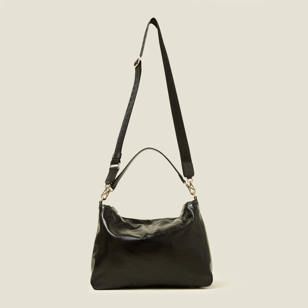 Orla Kiely Softie Shoulder Bag - OK Applique Black