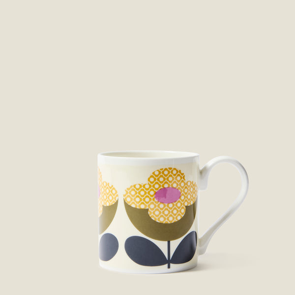 Orla Kiely Standard Mug Set Of 2 - Buttercup Stem