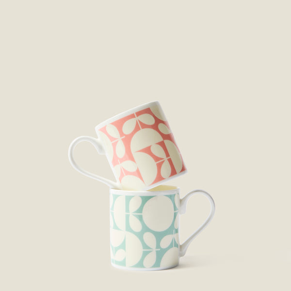 orla kiely Standard Mug Set of 2 - Patchwork Stem