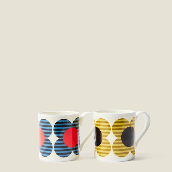 Orla Kiely Standard Mug Set Of 2 - Striped Flower