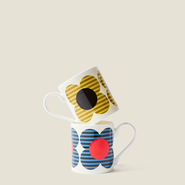 orla kiely Standard Mug Set of 2 - Striped Flower