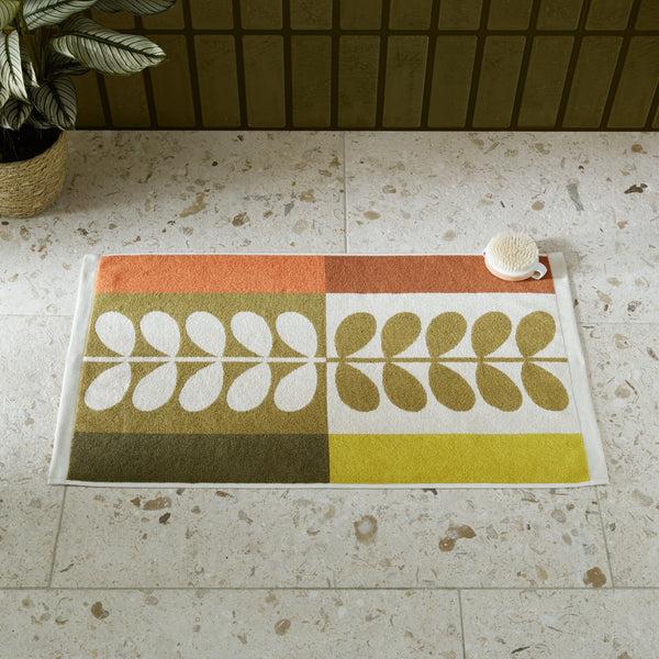 Orla Kiely Stem Check Towels - Hazel Ochre
