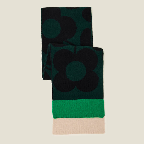 orla kiely Stem Sprig Wool Scarf - Forest Black