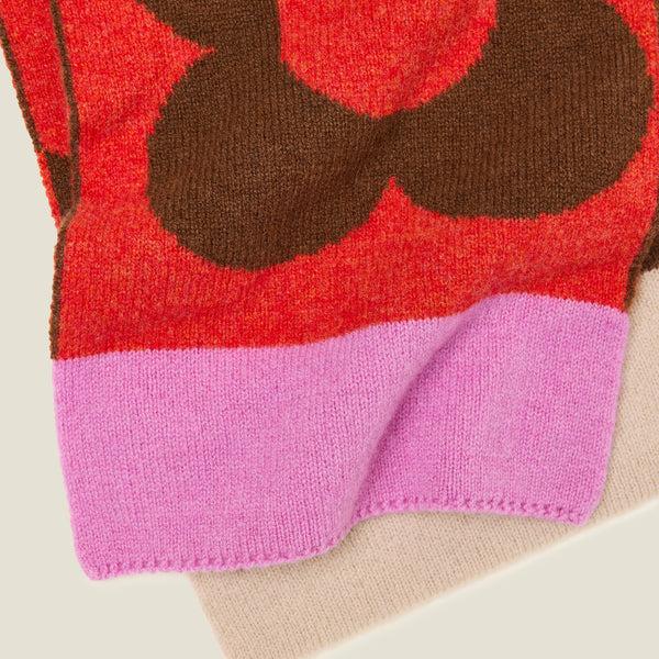 Orla Kiely Stem Sprig Wool Scarf - Orange Sienna