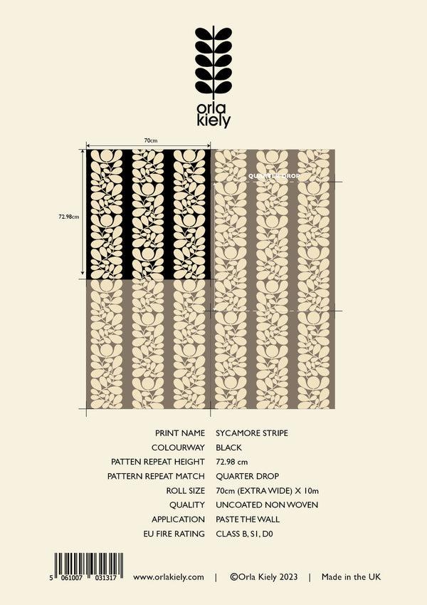 Orla Kiely Sycamore Stripe Wallpaper - Sample ROW