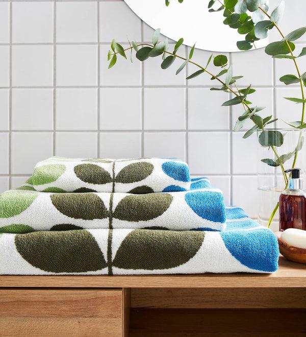 Orla Kiely Trio Stem Towels Riviera