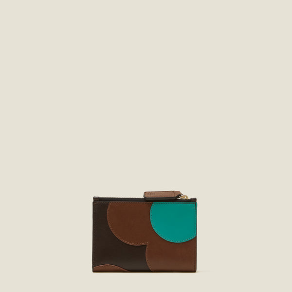 Orla Kiely Two Way Coin Purse - Spot Flower Walnut