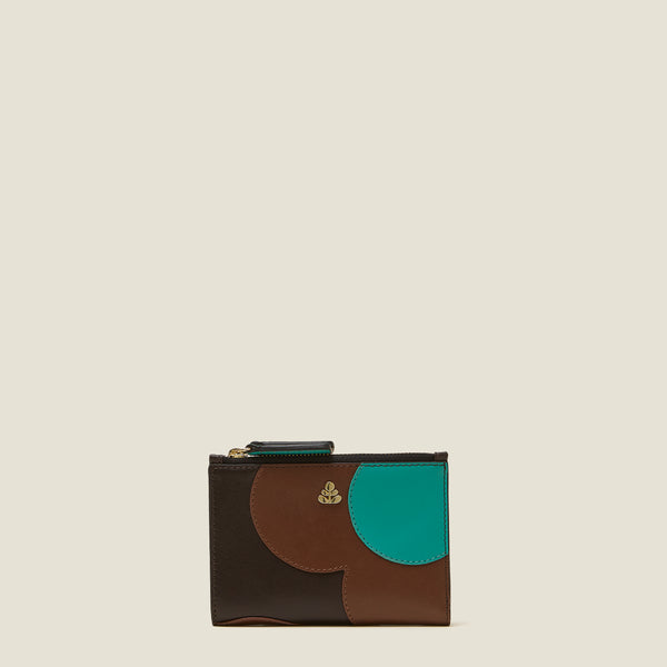 orla kiely Two Way Coin Purse - Spot Flower Walnut