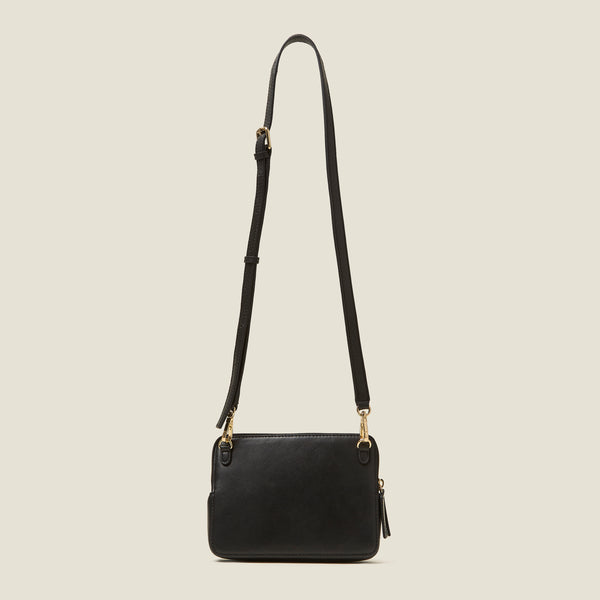 Orla Kiely Portia East Crossbody - Embossed Stem Navy