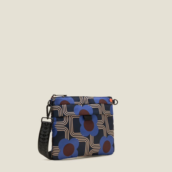 Orla Kiely Quadrant Crossbody - Electric Flora Cobalt