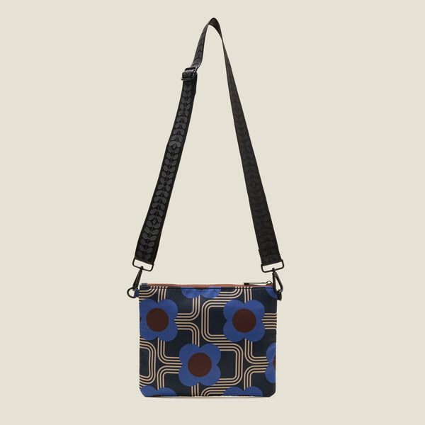 Orla Kiely Quadrant Crossbody - Electric Flora Cobalt