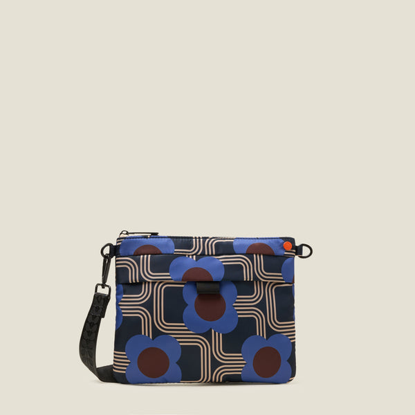 orla kiely Quadrant Crossbody - Electric Flora Cobalt
